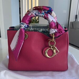 Lady Dior pink small tote